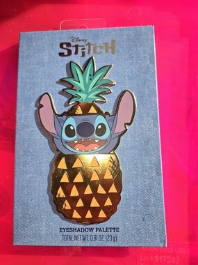 Disney Stitch Pineapple Eyeshadow Palette - Blue, Teal, Gold, Pink